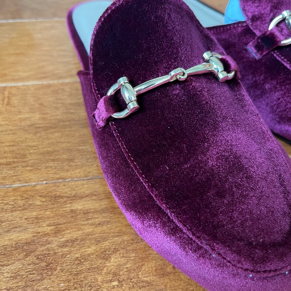NWT Slip On Wanted Frankie Women's Burgundy Mule Flats Loafers All Sizes - Picture 4 of 9